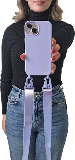 Silicone Case Strap Carryhang Sonique Xiaomi Poco F6 5G Lilac