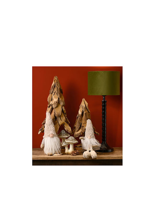 Decorațiune de Crăciun Lemn Braduleț 44cm. Bej