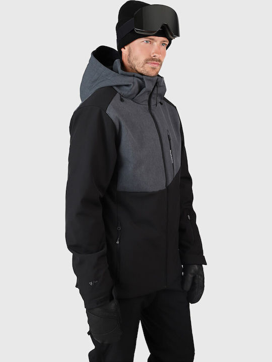 Brunotti Twinstroke 2421180057-9999 Männliche Ski- und Snowboardjacke Soft Shell Schwarz