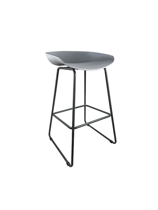 Stool Bar Metallic Victory Grey 2pcs 43x42x85cm