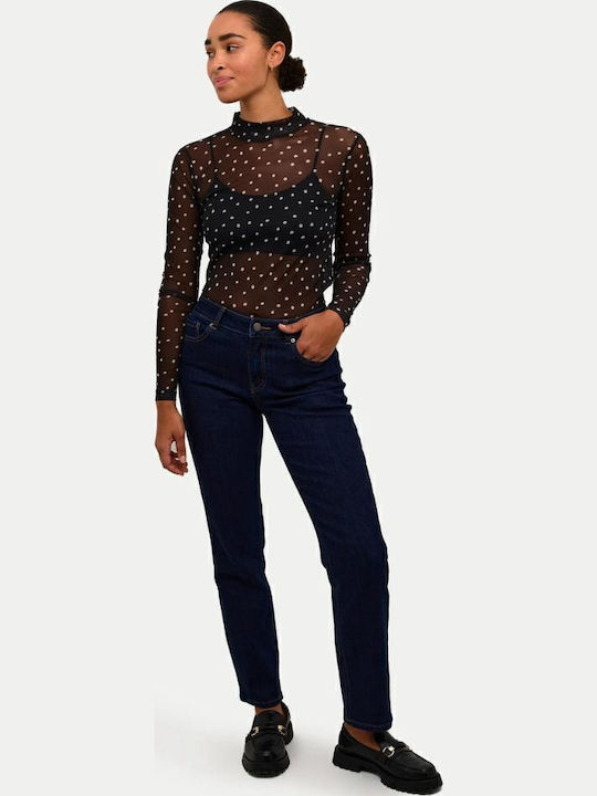 Bluze Damă Cu Buline Negru/Alb