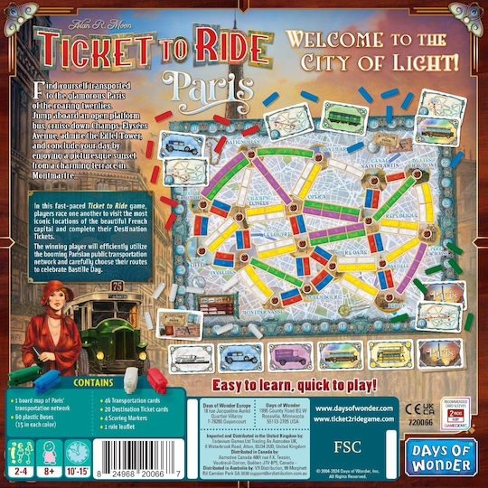 Επιτραπέζιο Παιχνίδι Ticket To Ride: Paris (EN) Days of Wonder