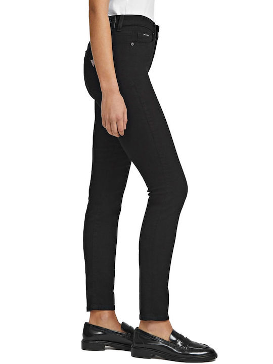 Guess High Waist Women's Jean Trousers in Skinny Fit Black