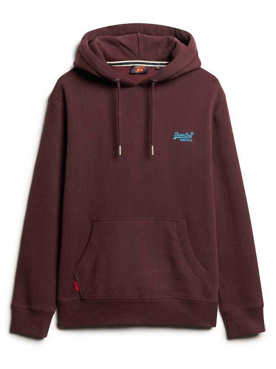 D1 Ovin Sweatshirt with Hood Bordo