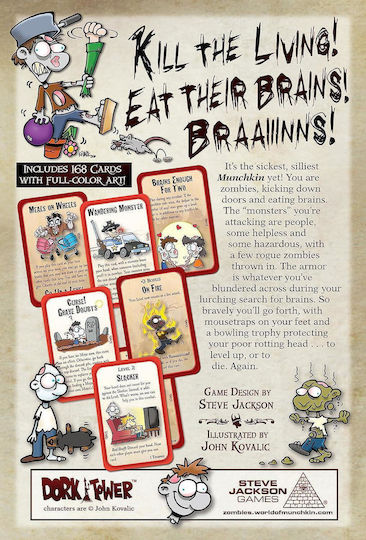 Board Game Munchkin Zombies for 3-6 Players 10+ Years Old Kaissa