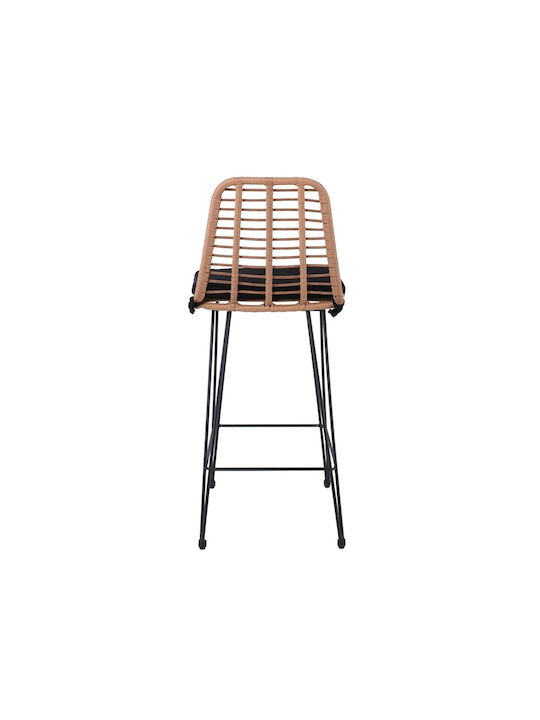 Outdoor Rattan Bar Stool Salsa with Black Cushion 45x55x75cm E252,11