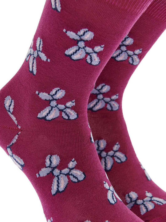 Walk Balloon Dog Women's Socks Purple