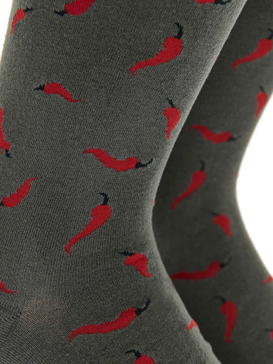Walk Chili Peppers Men's Socks Khaki