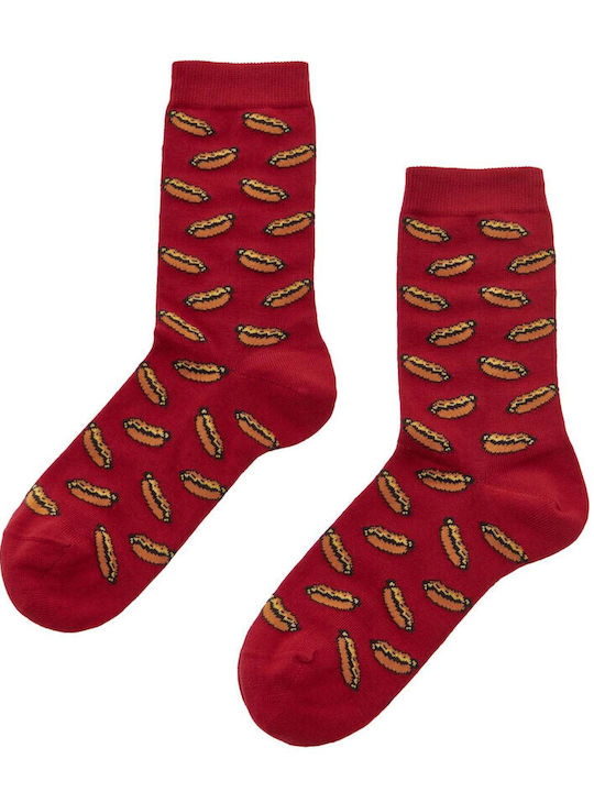 Walk Hot Dog Women's Socks Red