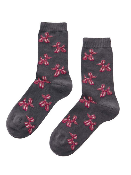 Walk Balloon Dog Women's Socks Gray