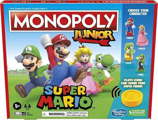 Board Game Monopoly Junior Super Mario for 2-4 Players 5+ Years Old (EN) Hasbro