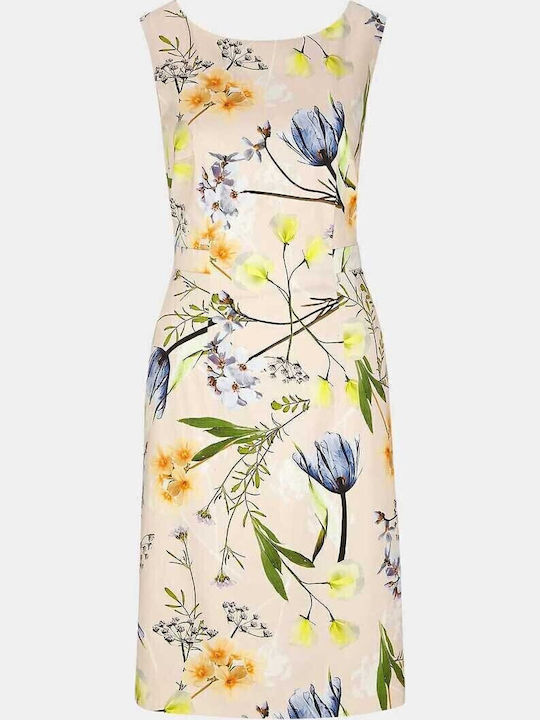 Summer Mini Dress for Wedding Christening Beige