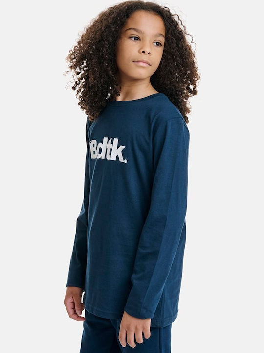Kids' Shirt Long Sleeve Petrol Blue