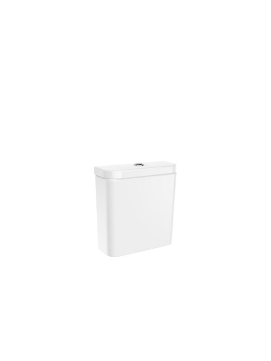Roca Gap Square Λεκάνη Δαπέδου Rimless με Καζανάκι με Slim Κάλυμμα Soft Close