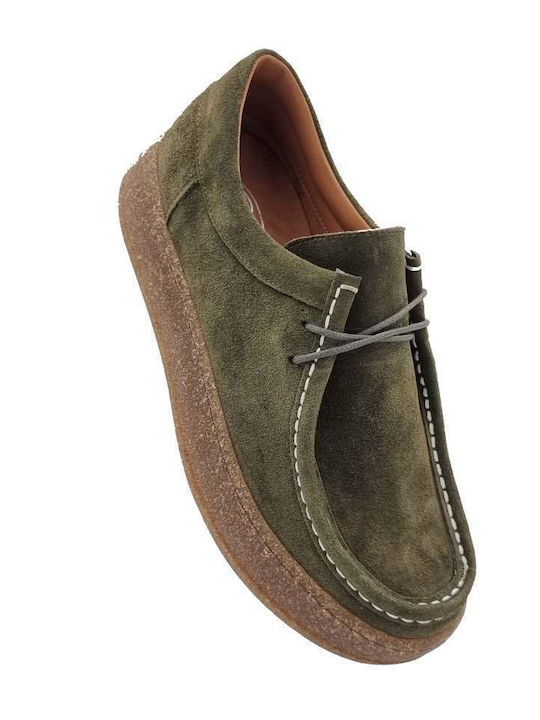 Women's Moccasins in Green Color