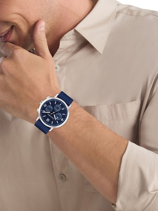 Calvin Klein Gauge Men's Watch 44mm Battery with Blue Rubber Strap