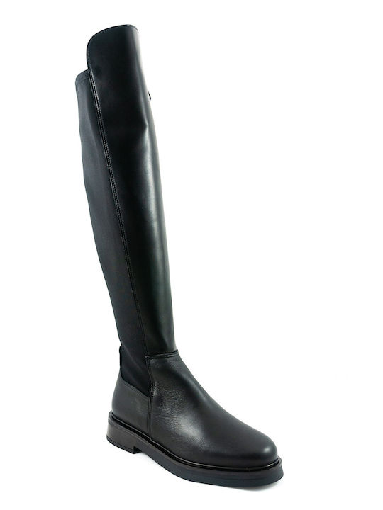 Sante Leather Women's Boots Riding Black