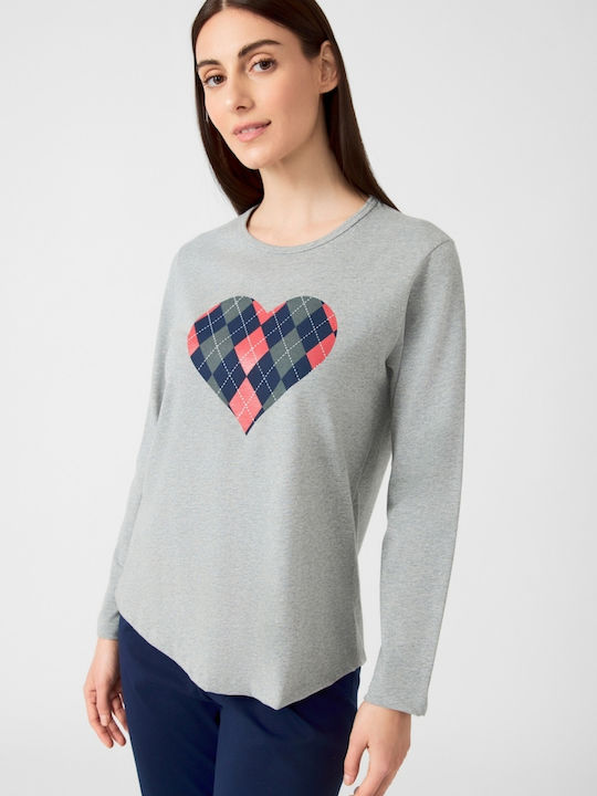 Minerva Winter Women's Pyjama Set Gray