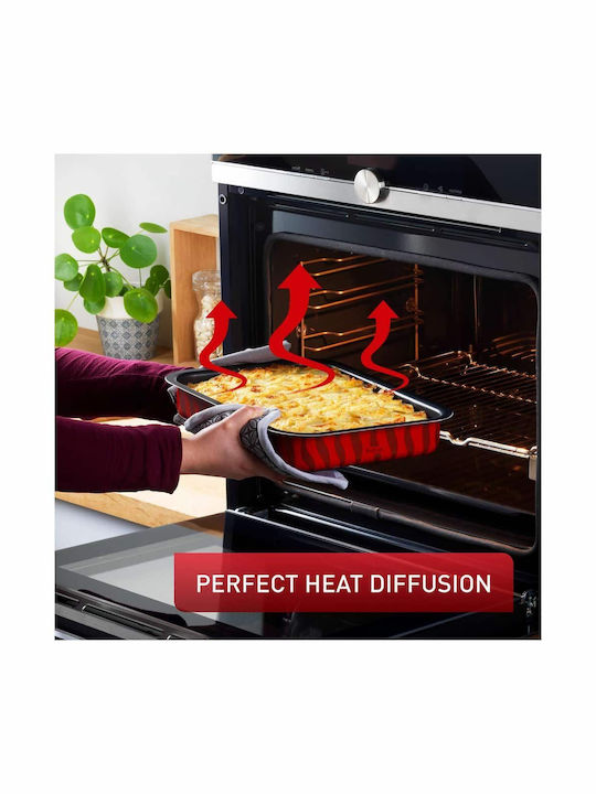Tefal Tempo Flame Aluminum Rectangular Baking Pan with Non-stick Coating 41x29cm
