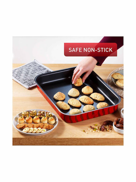 Tefal Tempo Flame Aluminum Rectangular Baking Pan with Non-stick Coating 41x29cm