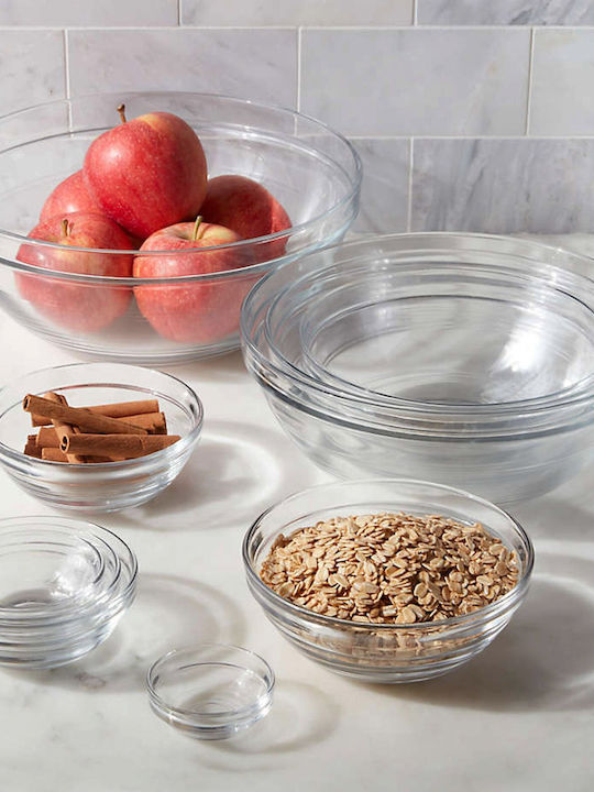Homestyle Lys Glass Salad Bowl Transparent 26x26x10.5cm