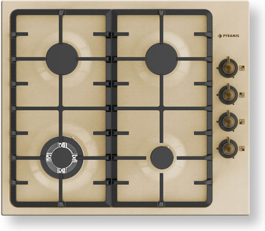 Pyramis 733071 Natural Gas Cooktop Autonomous 59x51εκ. Beige