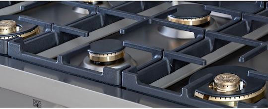 Bertazzoni Natural Gas Cooktop Autonomous Inox 91.1x64εκ. Silver