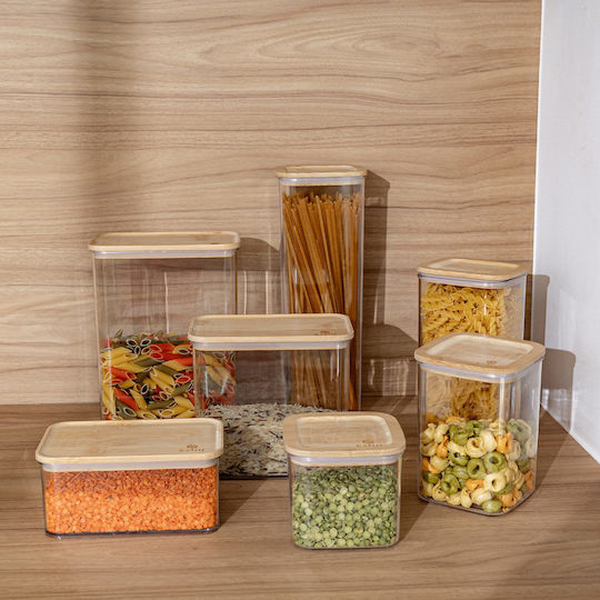 Estia Essentials Lebensmittelglas Allgemeine Verwendung mit Kunststoffdeckel Transparent 500ml 1Stück