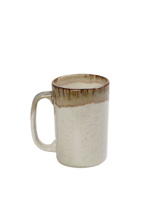 Espiel React Ceramic Cup Beige 410ml