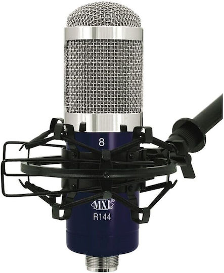 MXL R 144 Ribbon Microphone XLR Shock Mounted for Vocals in Blue Color