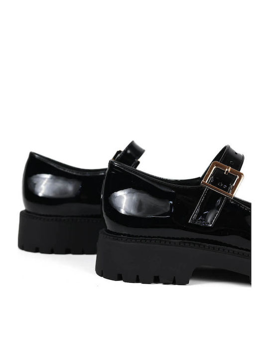 Μαύρα Λουστρίν Mary Janes Loafers