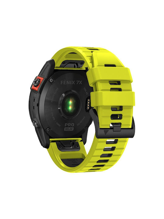 Tech-Protect ICONBAND PRO Λουράκι Σιλικόνης Lime/Black (Garmin Fenix 3/ 5X/ 3HR/ 5X Plus/ 6X/ 6X Pro /7X)