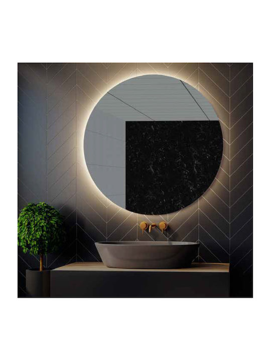 Karag Sardes Кръгло Банско Огледало LED 70x70см