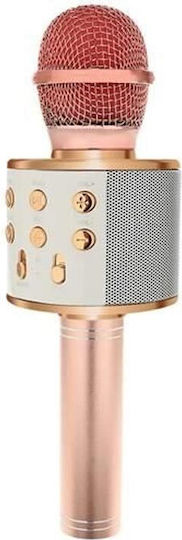 Μικρόφωνο Karaoke Ασύρματο με Ηχείο 00009002 Bluetooth Ροζ Χρυσό