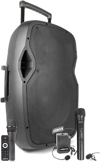 Vonyx Ηχείο Karaoke με Ασύρματα Μικρόφωνα AP1200PA 170.335 με 3 Μικρόφωνα και Τηλεκοντρόλ Μαύρο