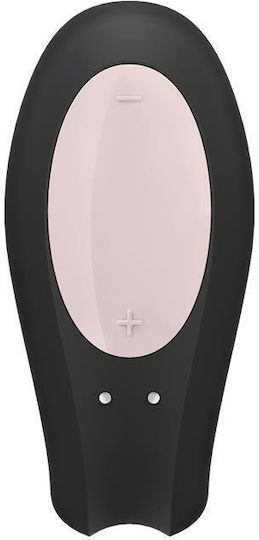 Satisfyer Double Joy Mini Δονητής για Ζευγάρια με Απομακρυσμένο Έλεγχο 9cm Μαύρος