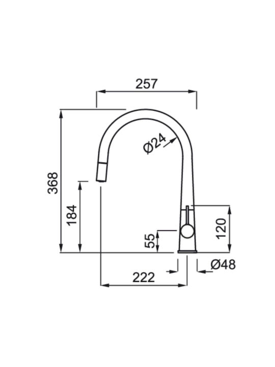 Elleci Athena Kitchen Faucet Counter Tortora