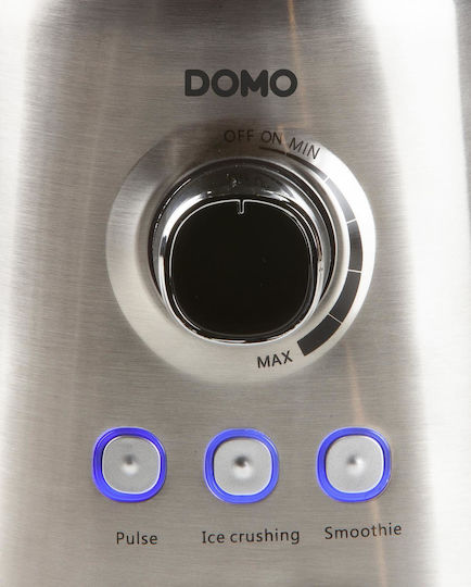 Domo Μπλέντερ με Πλαστική Κανάτα 1.5 lt 1000W Ασημί DO710BL