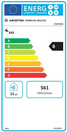 Ariston Andris RS Debitare Boiler termoelectric 10lt Sticlă Vertical 1.2kW