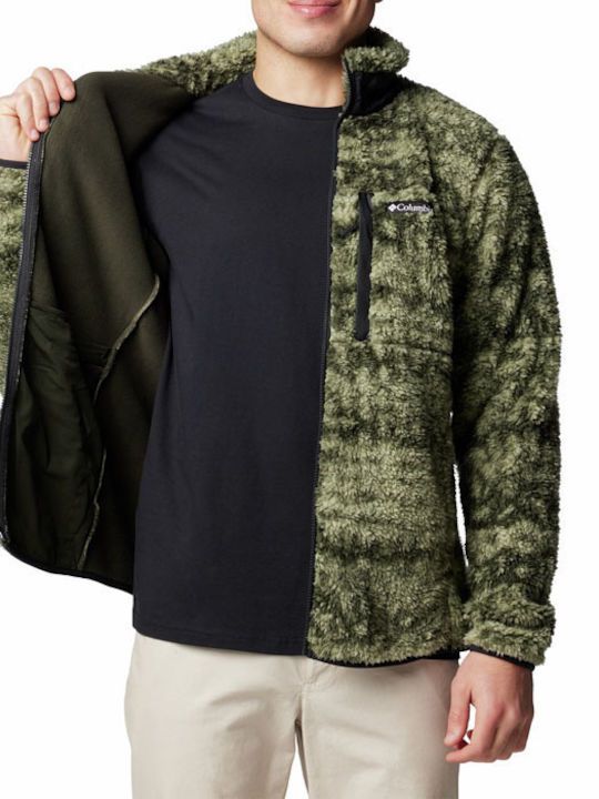 Columbia Men's Fleece Cardigan with Zipper Green