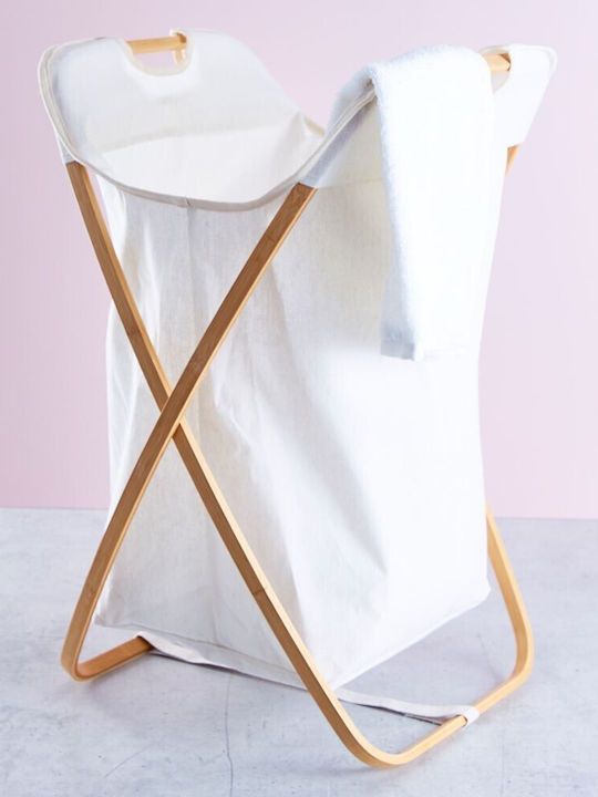 Day & Night Coș De Rufe Din Bambus Pliabil 95lt 45x27x48cm