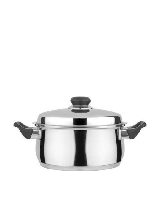 Pyramis Zeon Deep Stainless Steel Pot 4.2lt / 22cm