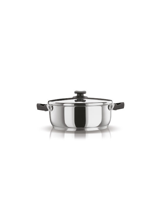Pyramis Classic Shallow Stainless Steel Pot 5.8lt / 28cm