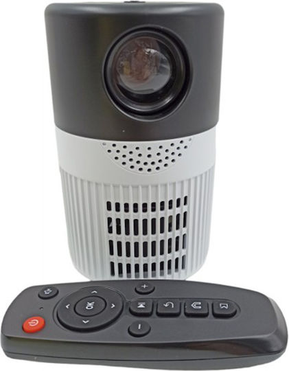 KY-T400 Mini 3D Projector LCD Full HD LED Lamp with Built-in Speakers White