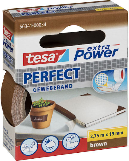 Tesa Tesa Extra Power Perfect Gewebeband 2.75m 19mm Braun