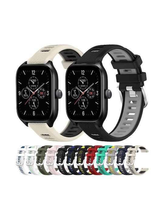 Texture Two Color Armband Silikon Army Green Black (Amazfit GTS 4)
