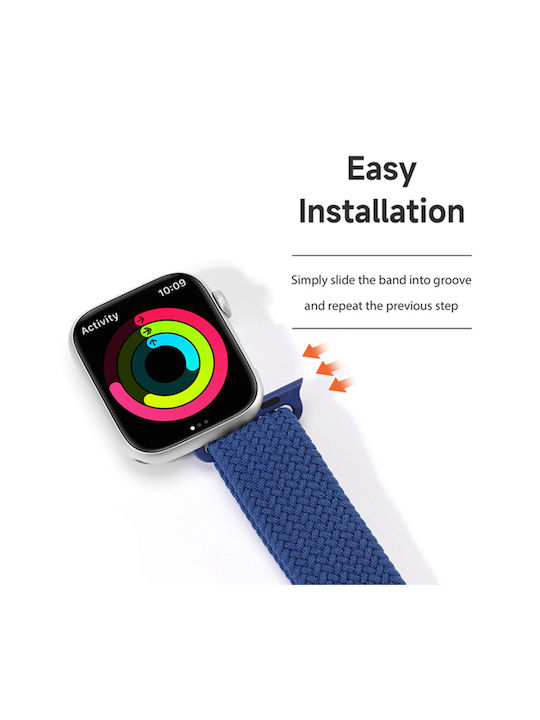 Dux Ducis Strap (Mixture II Version) Armband Stoff Schwarz (Apple Watch 38/40/41/42mm)