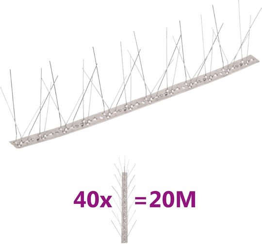 vidaXL Ακίδες Απώθησης Πουλιών 20x20m