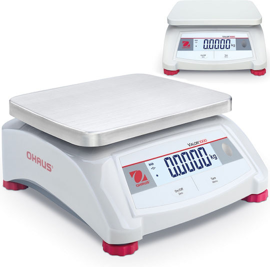 Ohaus Valor 1000 Digital Cântar de Bucătărie 1gr/6kg Albă