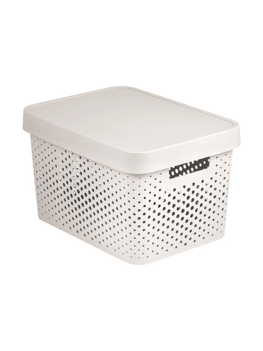 Curver Plastic Storage Box with Lid White 36x27x22cm 1pcs